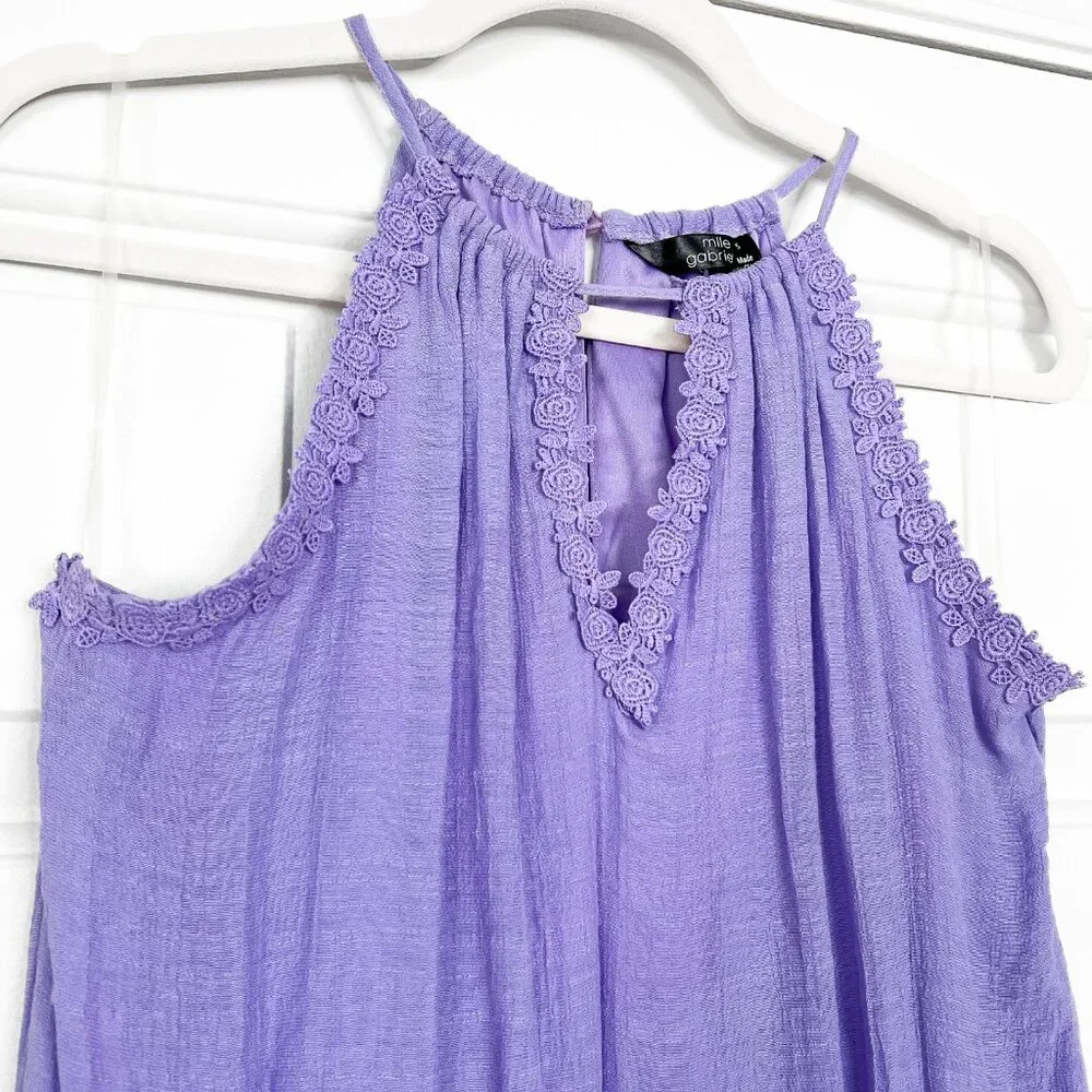 Lavender Crochet Detail High Low Dress - Picture 3 of 6